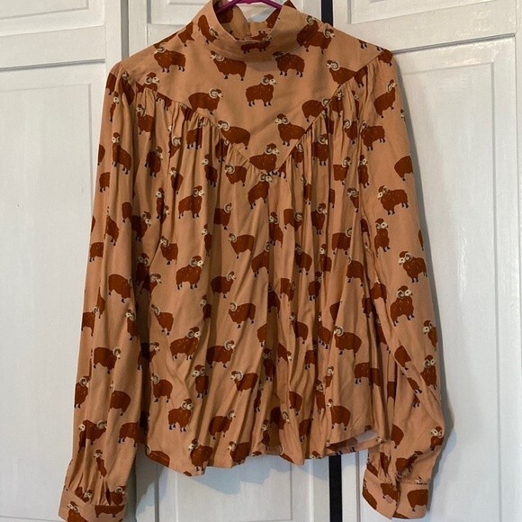Ramtastica fantastical blouse.  Fun print for any occasion. Size Large - Picture 1 of 9